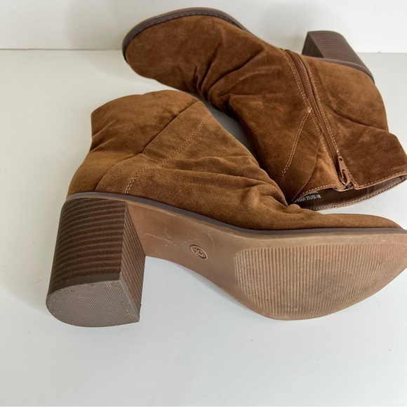 Target Fall Ankle Booties Tan Suede 9.5 - Picture 5 of 7